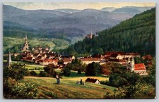 Lichtental bei Baden-Baden Germany Town View Church Castle Postcard PC413 picture