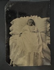 Antique Tintype Of Adorable Infant picture