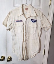 Vintage 70s/ 80s Standard Oil Service Station Manager Uniform Shirt Size Medium picture
