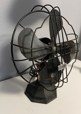 ANTIQUE 1930's Art Deco Industrial Era Viking Oscillating Desk Fan-WORKS picture
