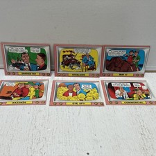 Vintage & Rare 1968 Topps Crazy TV Test Issue Card Lot Of 6 picture