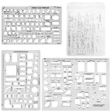 3 Pack Architectural Templates Drafting Tools House Interior Design Template picture