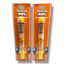 TOOTSIE POPS 10 COLOR RETRACTABLE PEN - TWO PACK - *NEW* picture