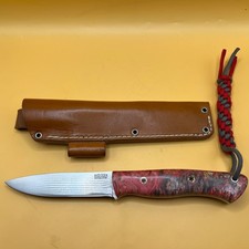BARK RIVER KNIFE & TOOL AURORA A-2 Black & Scarlet Burl Mosaic Pins NEW in Box  picture