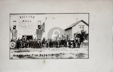 Grayslake IL Illinois City Hall Fire Dept Station RPPC Photo Postcard COPY picture