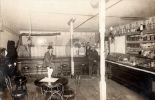 1910 Interior Grosman Restaurant Council Bluffs Iowa RPPC Photo Postcard COPY picture