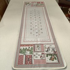Vintage Tissus Toselli Nice France Jacquard Christmas Table Runner Patchwork picture