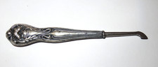 Antique Victorian Floral Sterling Silver Vanity Manicure Cuticle Tool 4 1/8