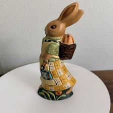Vaillancourt Dressed Mother Rabbit 2006-05 RARE Chalkware Figure Decor USA Made picture