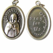Mystic Rose Maria Rosa Mistica Silver Oxidized Medal Blessed by His Holiness picture