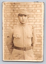 East Asian Soldier Portrait Early 20th Century Snapshot Photograph Military picture