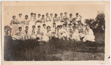 c1910s Women Watermelon Party Group Knife Picnic Vintage Snapshot Photo picture