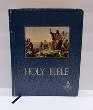 1960 Masonic Holy Bible Red Letter Heirloom Edition King James Version picture