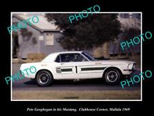 6x4 HISTORIC MOTOR RACING PHOTO OF PETE GEOGHEGAN FORD MUSTANG MALLALA 1969 picture