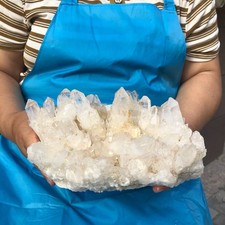 7.12LB Natural Clear Beautiful White QUARTZ Crystal Cluster Specimen Healing picture