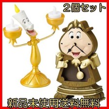Beauty & The Beast Cogsworth Clock and Lumiere Light Up set figure Disney Parks picture