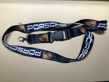 Porsche Black Neck Strap Lanyard 911 930 991 997 992 718 Cayman Macan picture