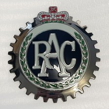 RAC Royal Automotive Club Car Club Grill Badge 1960s VINTAGE Style Emblem picture
