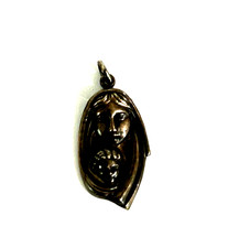Vintage Chapel Sterling Mary and Baby Jesus Charm for Jewelry - Pre-Owned picture