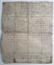 1822 Tennessee Military Land Grant – Governor William Carroll – State Seal picture