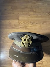 WWII US Army Officer Visor Service Cap Named Harry Mark Lipson  ASN 14117942 picture
