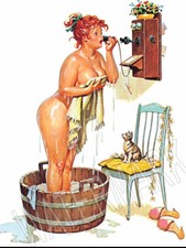 Nude Hilda Pin-Up 1960s High Quality Fridge Magnet Metal 3x4 9540 picture
