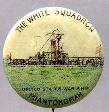 1890's U.S. War Ship MIANTONOMAH white sky 7/8