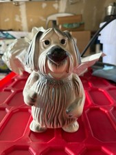 Vintage 1950s Ford Dealer Promo Shaggy Dog Coin Bank Collar Florence Ceramics picture