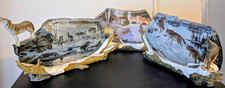 THE BRADFORD EXCHANGE - Noble Wolf Warriors. (Vintage 3 piece set. w/ COA) picture