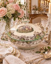 Vintage Copeland Spode Byron Covered Vegetable Tureen England 10” picture