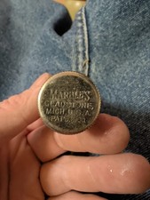 Vintage Marble's Match Safe Gladstone Mich Pat 1900 Brass Waterproof No Compass picture