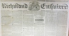 1836 VA newspaper CAPTURE of THE ALAMO in San Antonio TEXAS WAR of INDEPENDENCE picture