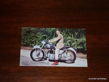 Vintage Triumph Postcard 650 Thunderbird salesman Johnson Motors nos pre unit picture