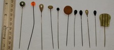 Vintage 1930s Hat Hair Pins Lot 11 Pearl Art Deco Flapper Millinery picture