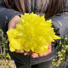 1.5LB Rare yellow sulfur mineral specimen picture