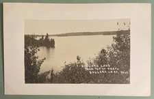 1910c Rppc Ballard Lake, Wisconsin, Ballard Lake from the top of the trail RPPC picture