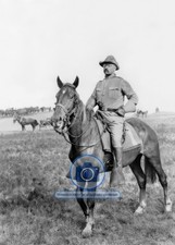 PRESIDENT THEODORE ROOSEVELT RIDING HORSEBACK 1898 WAR WITH CUBA 5X7 PHOTO picture