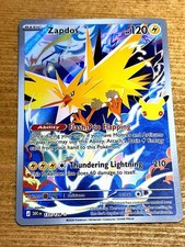 Pokémon TCG Zapdos 133/128 Illustration Rare 30th Celebration NM picture