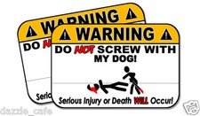 Funny Dog Stickers 4 pack stickers for protective pup parents DNS109 picture