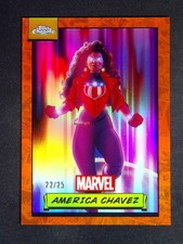 2024 Topps Chrome Marvel #66 America Chavez Doom Spider Gambit TRUE ORANGE /25 picture