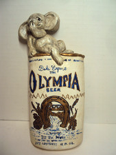 Vintage Chalkware/Ceramic Beer Can Art HTF 1970's Bar Advertising Olympia Beer picture