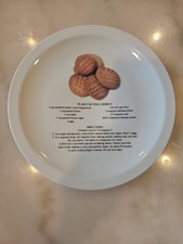 Vintage P.B. Cookie Recipe Plate Ceramic 10” Retro Kitchen Decor Cottagecore  picture