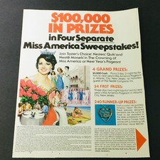 VTG Retro 1982 Taster's Choice Nestle Morsels Miss America Sweepstakes Ad Coupon picture