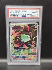 Pokémon Mega Evolution Stamped Bulbasaur 133/132 Promo PSA 10 picture