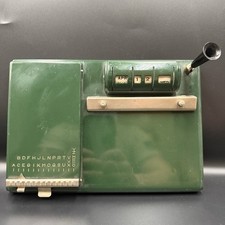 Vintage Perpetual Desk Calendar Address Book Green Metal Rare picture