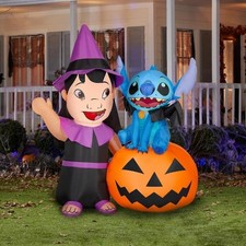 Disney 6 FT Lilo & Stitch on Pumpkin Halloween Airblown Inflatable G-552830 picture