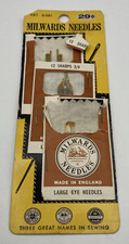 Lot of 3 Vintage Milwards Needles Large Eye Sewing Notions on Original Package picture