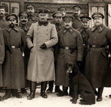 WWI Dog German Army Soldiers Pistol Holsters EKII Ribbon Real Photo Postcard picture