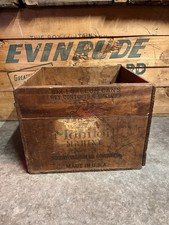 Vintage Rare MobilOil Socony Vacuum Oil Marine Outboard Wooden Crate Pegasus picture