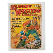 Vintage 10 Story Western Magazine Oct 1939 Pulp Western Gun-Wolf of the L Dart picture